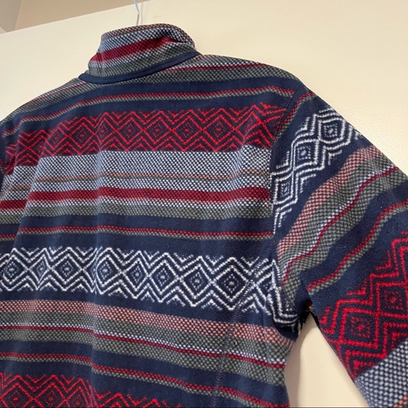 Eddie Bauer | Patterned Fleece Quarter-Zip Jacket - Picture 10 of 14